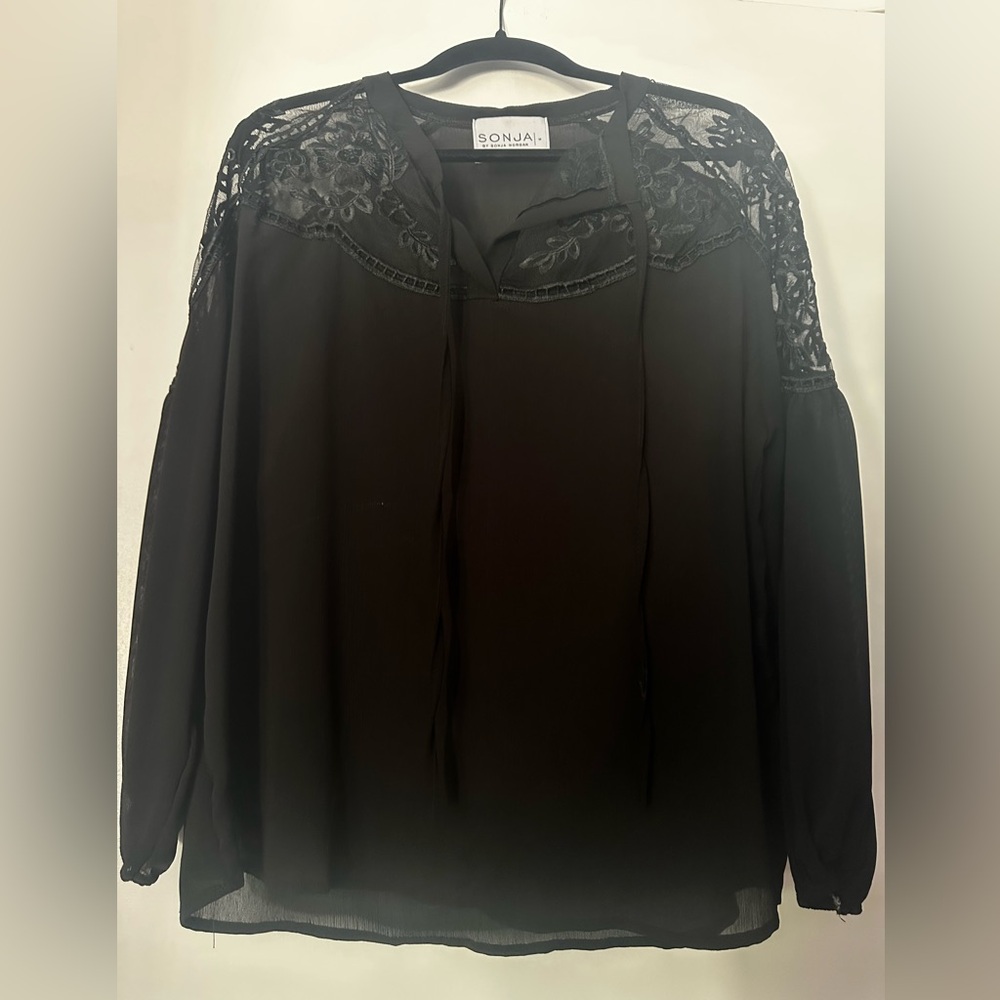 Black boho top